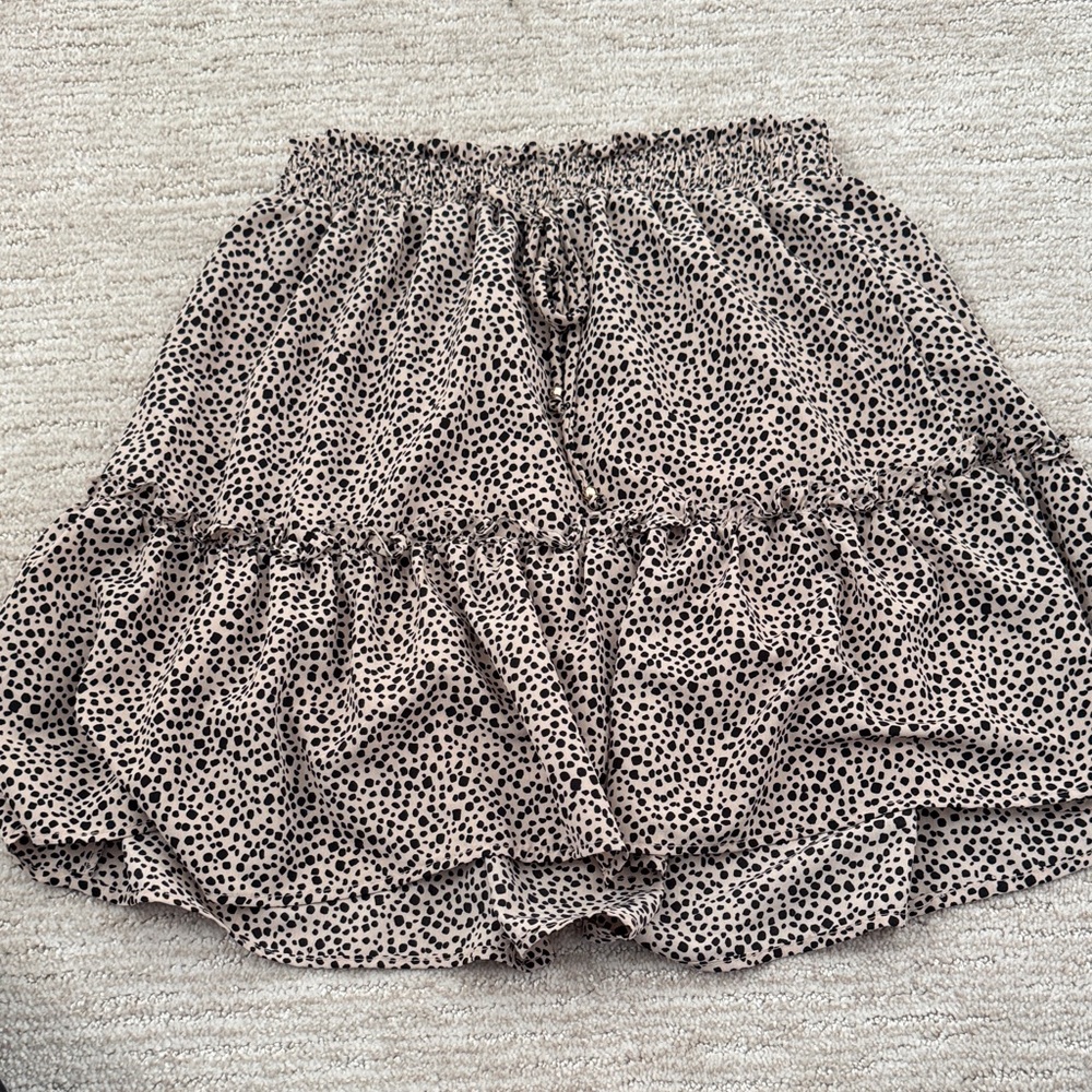 Spotted Ruffle Skirt